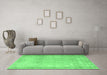 Machine Washable Persian Emerald Green Traditional Area Rugs in a Living Room,, wshtr3432emgrn