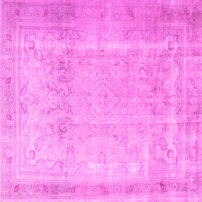 Square Machine Washable Persian Pink Traditional Rug, wshtr3432pnk