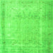 Serging Thickness of Persian Green Traditional Rug, tr3432grn