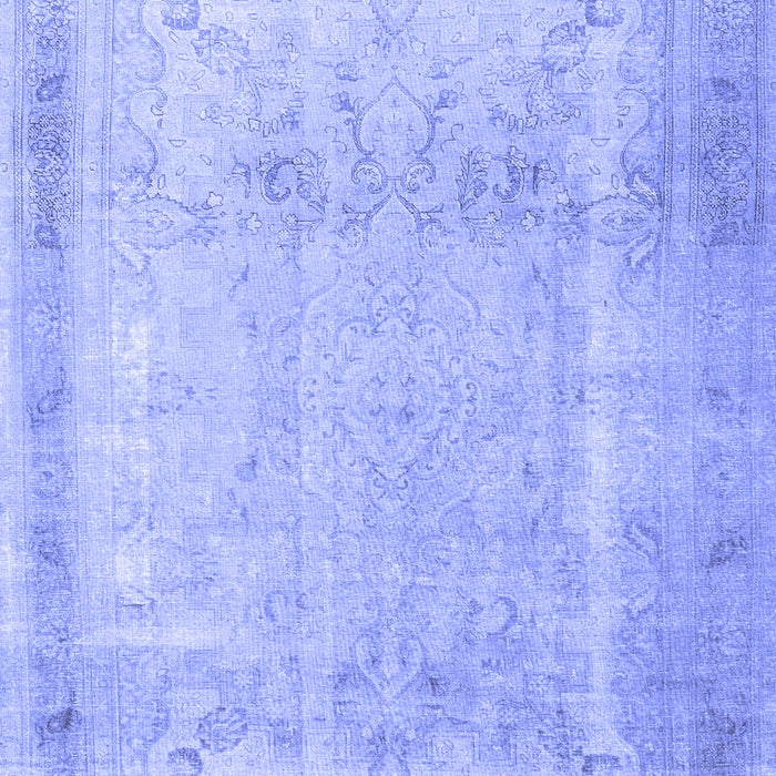 Machine Washable Persian Blue Traditional Rug, wshtr3432blu