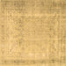 Square Persian Brown Traditional Rug, tr3432brn