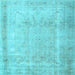 Square Persian Light Blue Traditional Rug, tr3432lblu