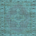 Square Persian Light Blue Traditional Rug, tr3433lblu
