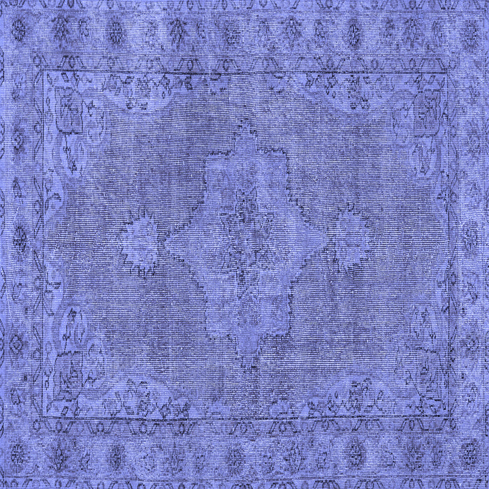 Square Persian Blue Traditional Rug, tr3433blu