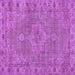 Square Persian Purple Traditional Rug, tr3433pur