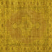 Square Persian Yellow Traditional Rug, tr3433yw