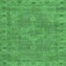 Square Persian Emerald Green Traditional Rug, tr3433emgrn