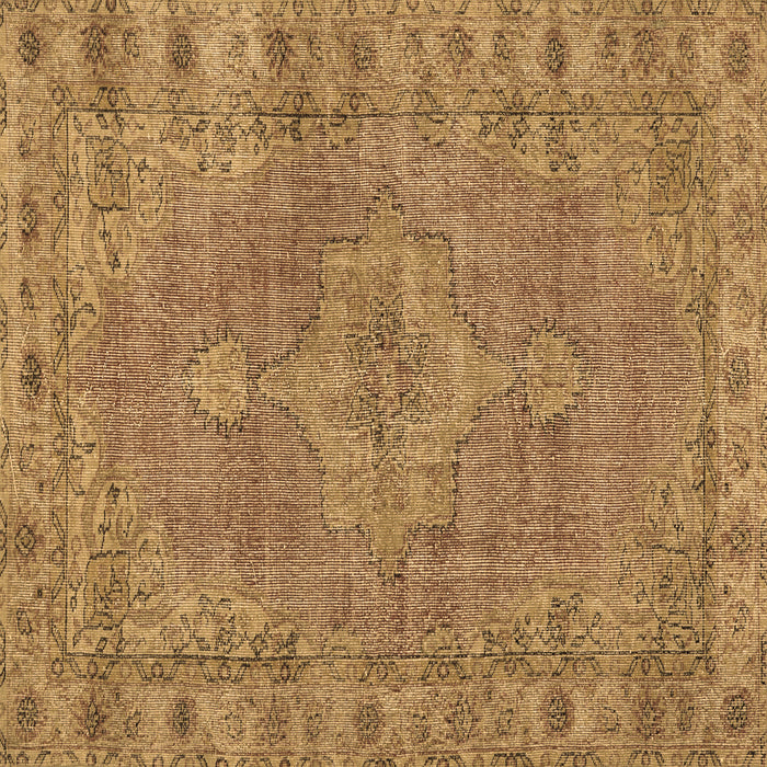 Square Machine Washable Persian Brown Traditional Rug, wshtr3433brn
