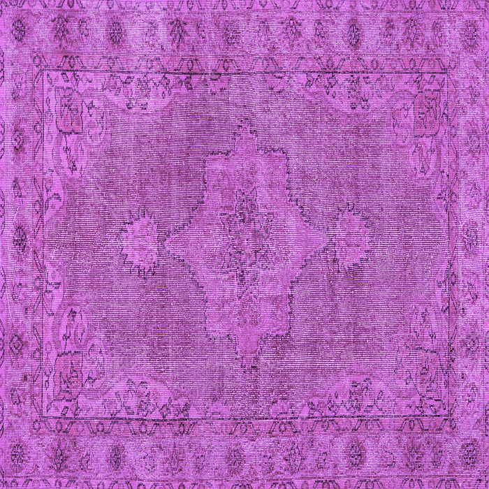 Square Machine Washable Persian Purple Traditional Area Rugs, wshtr3433pur
