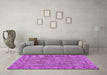 Machine Washable Persian Purple Traditional Area Rugs in a Living Room, wshtr3433pur