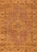 Serging Thickness of Machine Washable Persian Orange Traditional Area Rugs, wshtr3433org