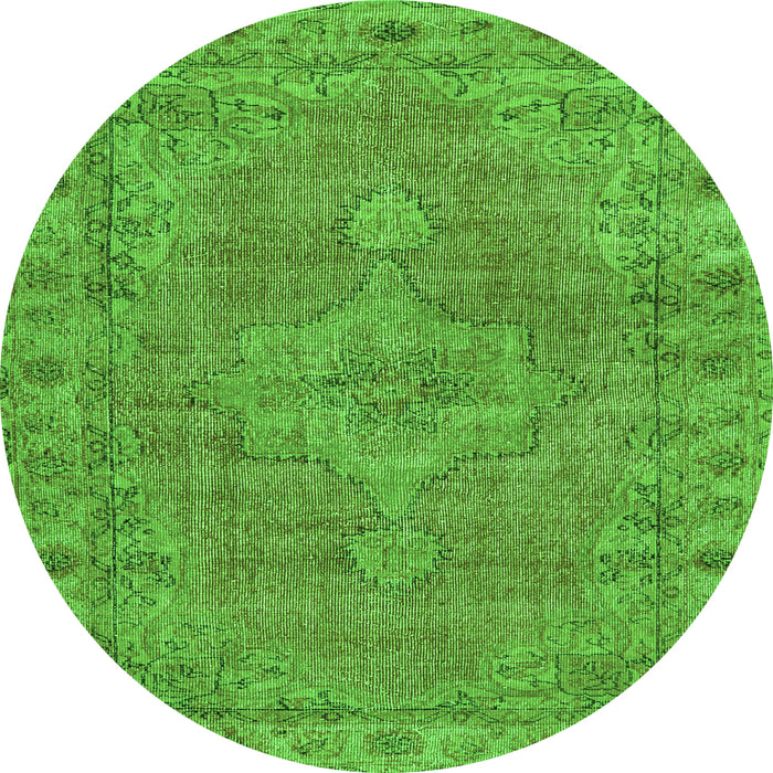 Square Persian Green Traditional Rug, tr3433grn