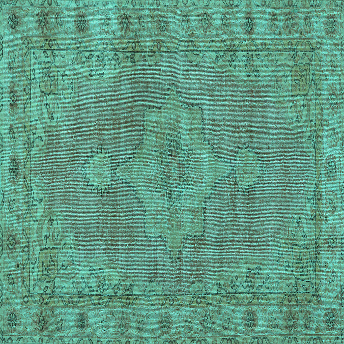 Square Persian Turquoise Traditional Rug, tr3433turq