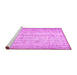 Sideview of Machine Washable Persian Pink Traditional Rug, wshtr3434pnk