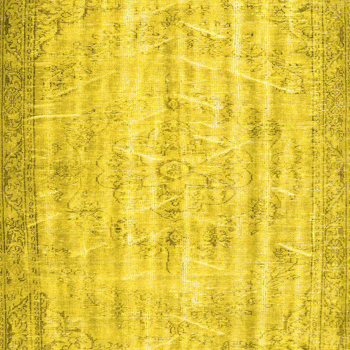 Machine Washable Persian Yellow Traditional Rug, wshtr3434yw