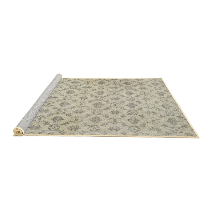 Sideview of Machine Washable Traditional Camel Brown Rug, wshtr3435