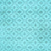 Square Machine Washable Persian Light Blue Traditional Rug, wshtr3435lblu