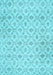 Machine Washable Persian Light Blue Traditional Rug, wshtr3435lblu