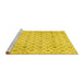 Sideview of Machine Washable Persian Yellow Traditional Rug, wshtr3435yw