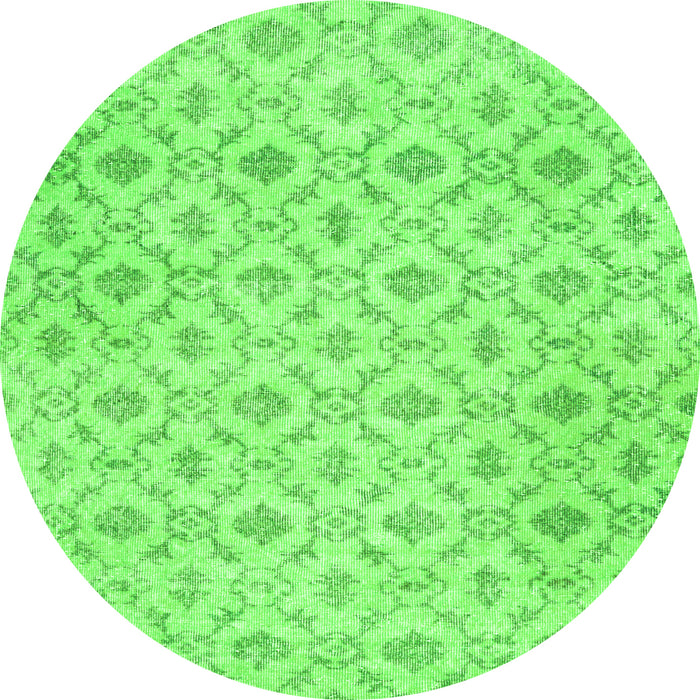 Square Persian Green Traditional Rug, tr3435grn