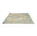 Sideview of Machine Washable Traditional Sand Brown Rug, wshtr3436