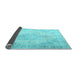 Sideview of Persian Light Blue Traditional Rug, tr3436lblu