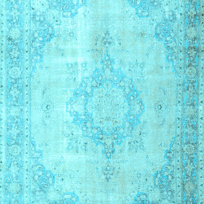 Machine Washable Persian Light Blue Traditional Rug, wshtr3436lblu