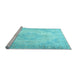 Sideview of Machine Washable Persian Light Blue Traditional Rug, wshtr3436lblu