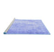 Sideview of Machine Washable Persian Blue Traditional Rug, wshtr3436blu