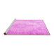 Sideview of Machine Washable Persian Pink Traditional Rug, wshtr3436pnk