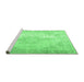 Sideview of Machine Washable Persian Emerald Green Traditional Area Rugs, wshtr3436emgrn