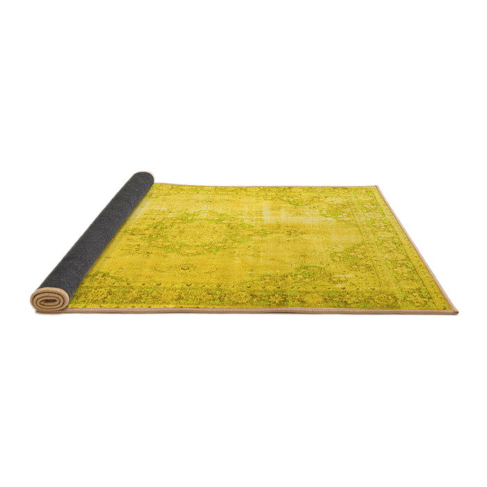 Sideview of Persian Yellow Traditional Rug, tr3436yw