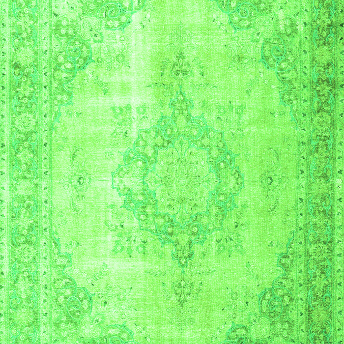 Serging Thickness of Machine Washable Persian Green Traditional Area Rugs, wshtr3436grn