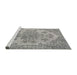 Sideview of Machine Washable Traditional Pale Silver Gray Rug, wshtr3437