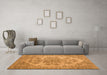 Machine Washable Persian Orange Traditional Area Rugs in a Living Room, wshtr3437org