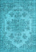 Machine Washable Persian Light Blue Traditional Rug, wshtr3437lblu