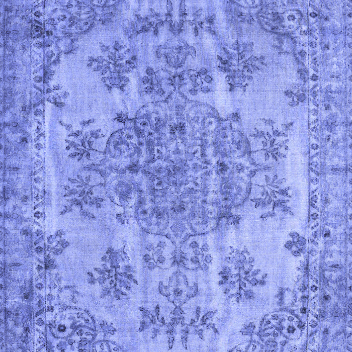 Machine Washable Persian Blue Traditional Rug, wshtr3437blu