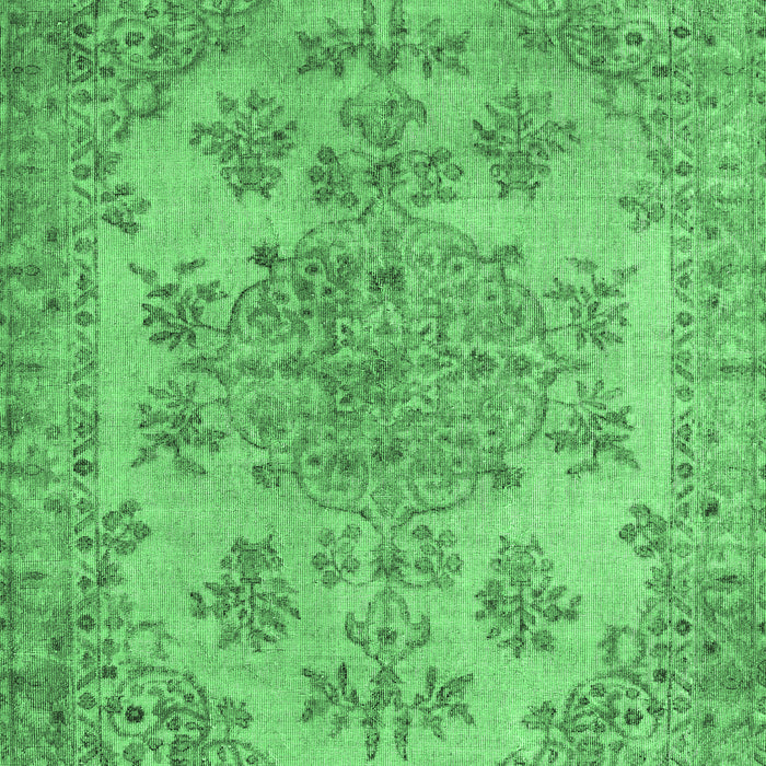 Machine Washable Persian Emerald Green Traditional Area Rugs, wshtr3437emgrn