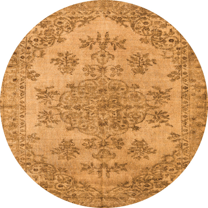 Square Persian Orange Traditional Rug, tr3437org