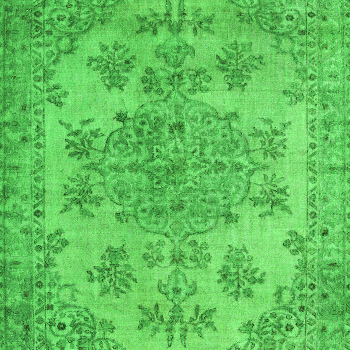 Serging Thickness of Machine Washable Persian Green Traditional Area Rugs, wshtr3437grn