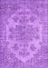 Machine Washable Persian Purple Traditional Area Rugs, wshtr3437pur