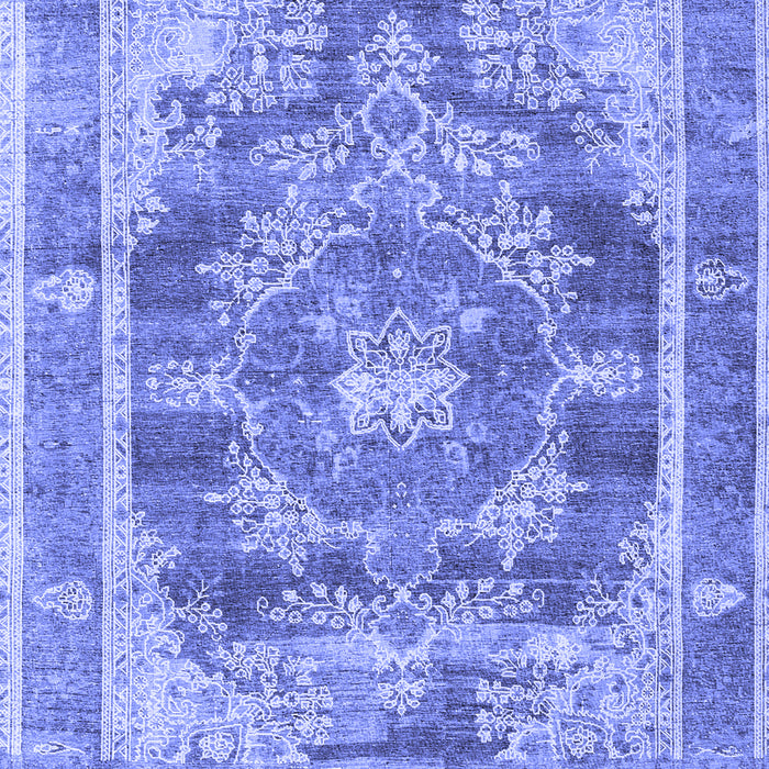 Machine Washable Persian Blue Traditional Rug, wshtr3438blu