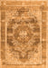 Serging Thickness of Machine Washable Persian Orange Traditional Area Rugs, wshtr3438org