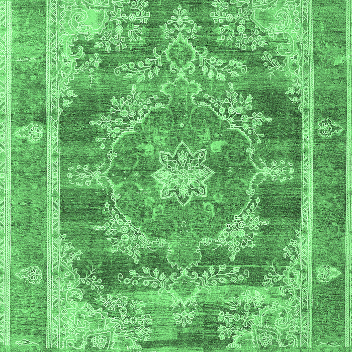 Machine Washable Persian Emerald Green Traditional Area Rugs, wshtr3438emgrn