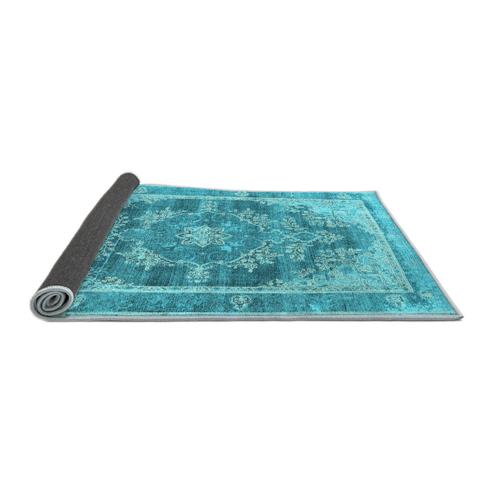 Sideview of Persian Light Blue Traditional Rug, tr3438lblu