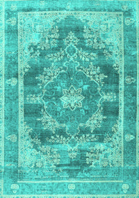 Persian Turquoise Traditional Rug, tr3438turq