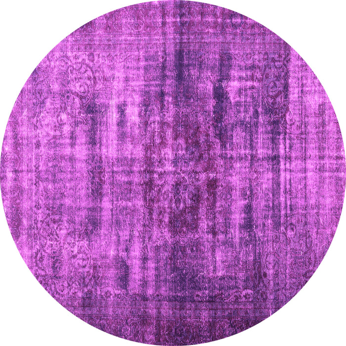 Round Persian Pink Traditional Rug, tr3439pnk