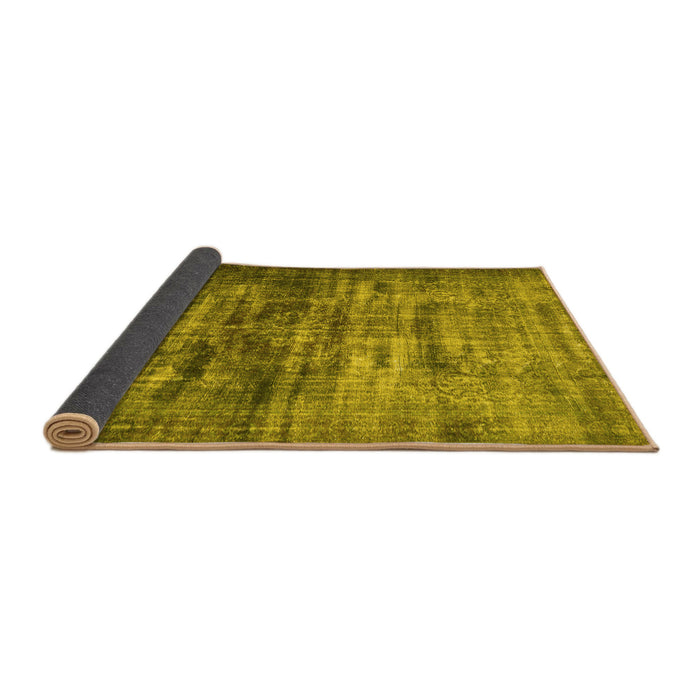Sideview of Persian Yellow Traditional Rug, tr3439yw