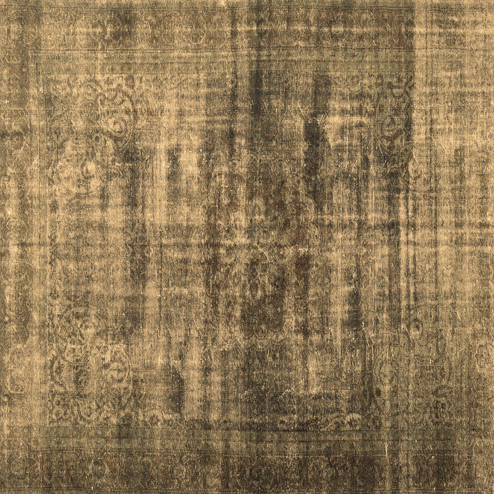 Square Machine Washable Persian Brown Traditional Rug, wshtr3439brn