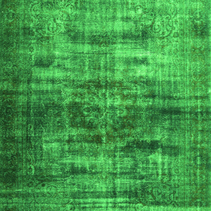 Serging Thickness of Machine Washable Persian Green Traditional Area Rugs, wshtr3439grn